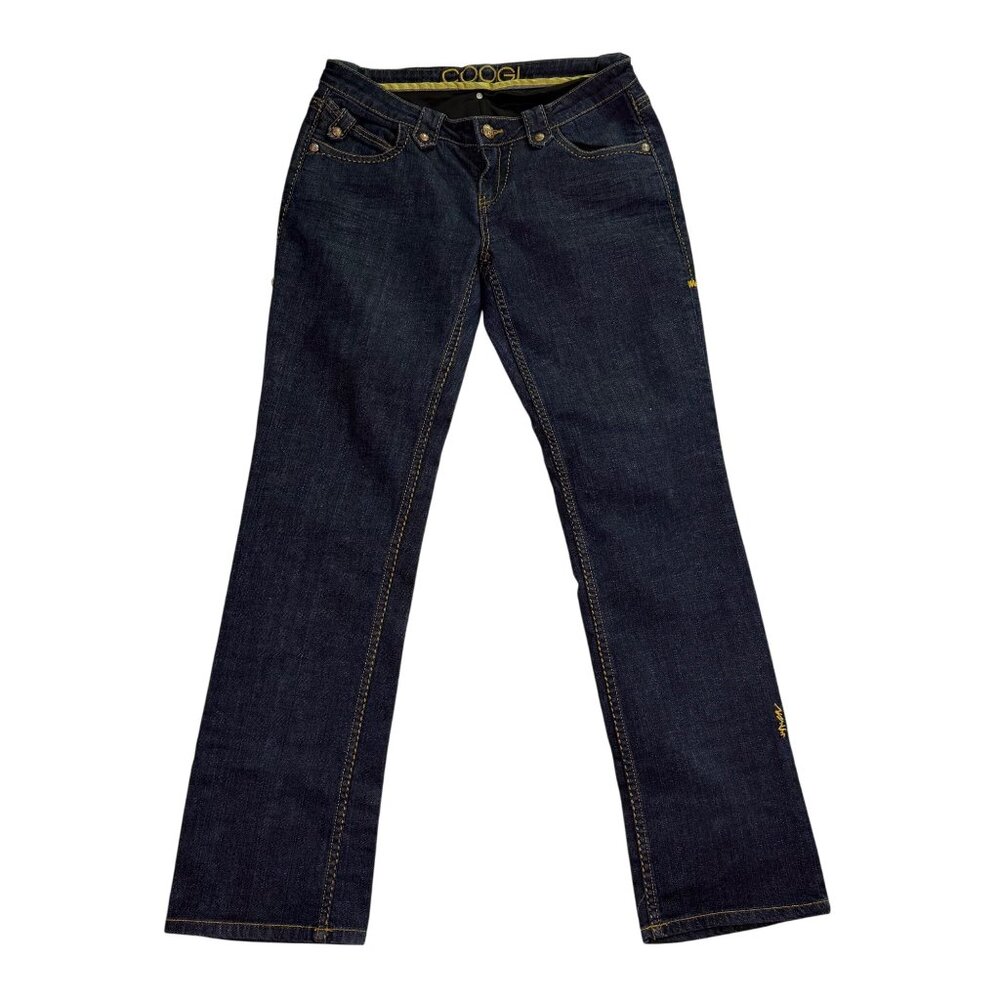 Vintage Coogi Womens Dark Wash Denim Jeans Embroidered Pockets Sz 11/12